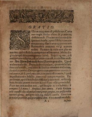 Oratio De Felicitate Hujus Seculi XVII.