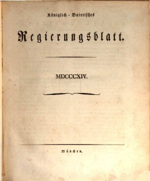 Königlich-Baierisches Regierungsblatt. 1814, 1814