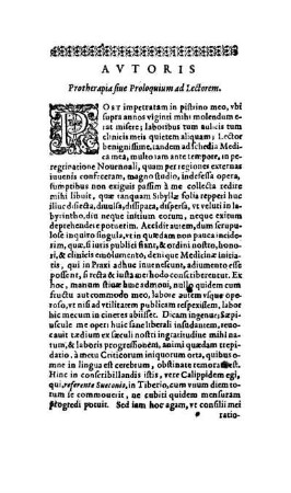 Avtoris Protherapia siue Proloquium ad Lectorem.