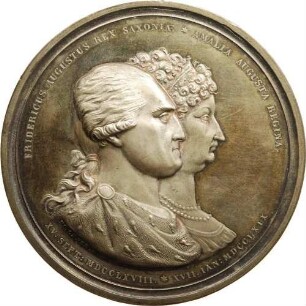 König Friedrich August I.und Marie Amalie Auguste - Goldene Hochzeit
