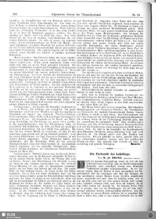 Die Probezeit des Lehrlings