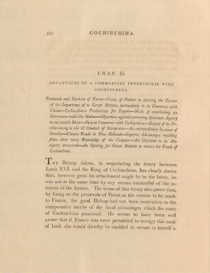 Chap. XI, Advantages of a commercial intercourse with Cochinchina
