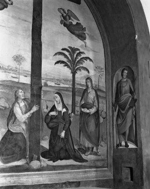 Nischenausmalung zum Altar der Familie Peroni — Heiliger Hippolytus