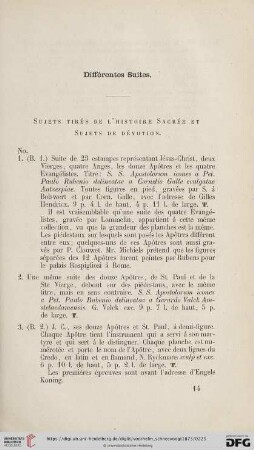Différentes Suites (No. 1 - 71)