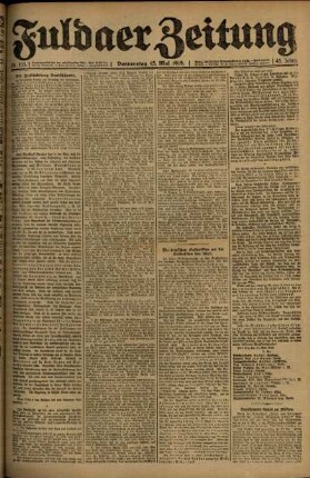 Ausgabe vom Donnerstag, den 15. Mai 1919.