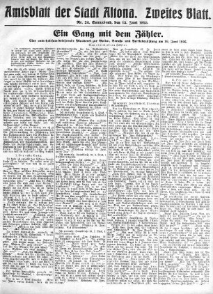 Nummer 24. Zweites Blatt. : Sonnabend, den 13. Juni 1925