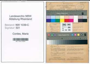 Entnazifizierung Maria Cordes , geb. 10.11.1897 (Lehrerin)
