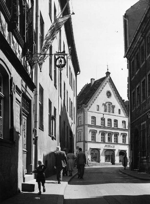 Bamberg. Straßenbild mit Gasthaus (gegründet 1657)