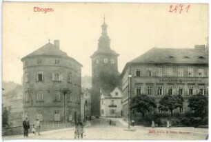 Elbogen. Schule, Kirche