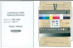 Entnazifizierung Wilhelm Weber , geb. 27.07.1903 (Lagerist)
