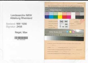 Entnazifizierung Max Nagel , geb. 23.07.1901 (Arbeiter)