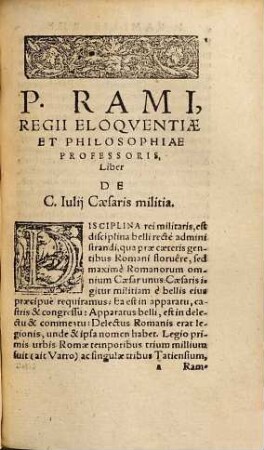 Liber de Militia C. Iul. Caesaris