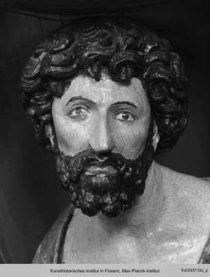 Der auferstandene Christus, flankiert von Johannes dem Täufer und Daniel