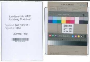 Entnazifizierung Fritz Schmitz , geb. 22.05.1899 (Druckereibesitzer)