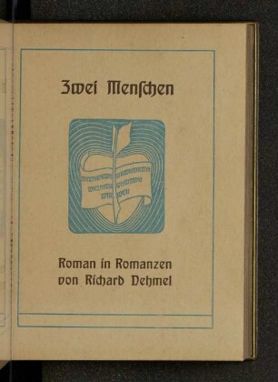 Zwei Menschen : Roman in Romanzen