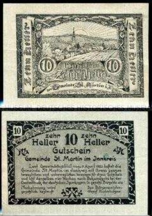 St. Martin im Innkreis, Oberösterreich 10 Heller