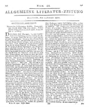 Henke, H. P. C.: Eusebia. Bd. 3. St. 3-4. Helmstedt: Fleckeisen 1800