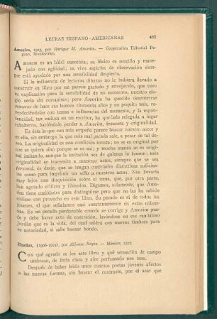 Huellas, (1906-1919), por Alfonso Reyes