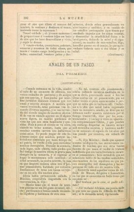 Anales de un paseo. : Día primero. (Continuación).