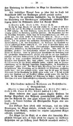 II. Theilnahme mehrerer Personen am Rechtsstreite.