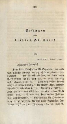 Beilagen zum dritten Abschnitt