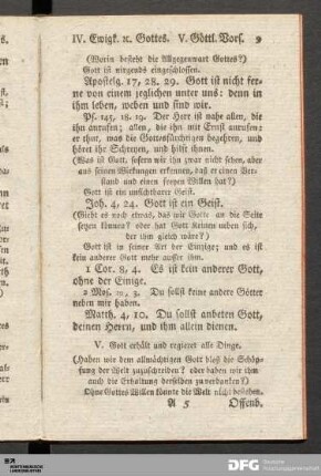 V. Göttliche Vorsehung.