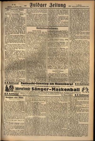 Zweite Ausgabe vom Samstag, den 18. Februar 1928.
