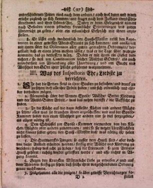 [Ordnungen und Gesetze des Armen-Hauses in Augspurg]