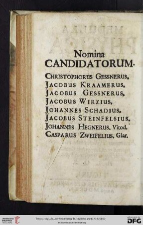 Nomina Candidatorum