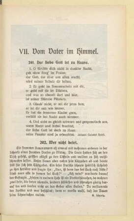 VII. Vom Vater im Himmel