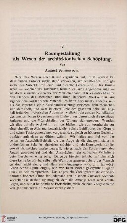 Raumgestaltung als Wesen der architektonischen Schöpfung