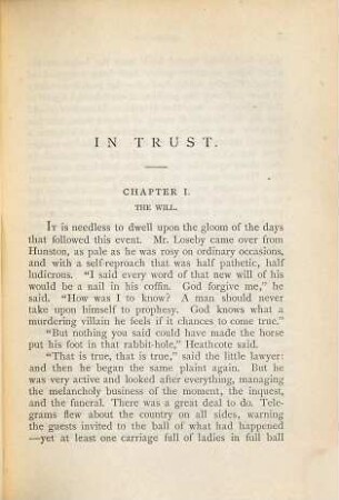 In Trust : the story of a lady and her lover ; in two volumes, 2
