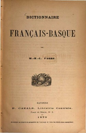 Dictionnaire Français-Basque