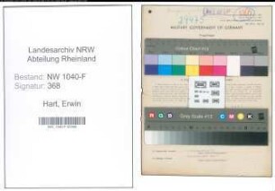 Entnazifizierung Erwin Hart , geb. 09.09.1915 (Zollbeamter)