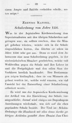 Zehntes Kapitel. Schulordnung vom Jahre 1556.