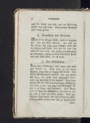 6. Krankheit des Körpers.