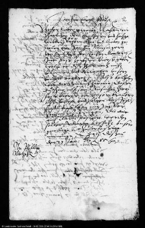 Joachim Ernst an Metzsch (Metsch), Philipp, Hauptmann zu Zerbst