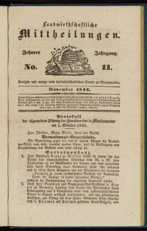 Zehnter Jahrgang. No. 11.