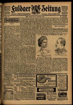 Zweite Ausgabe vom Freitag, den 25. November 1904.