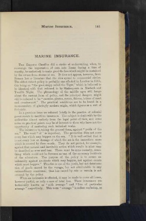 Marine Insurance