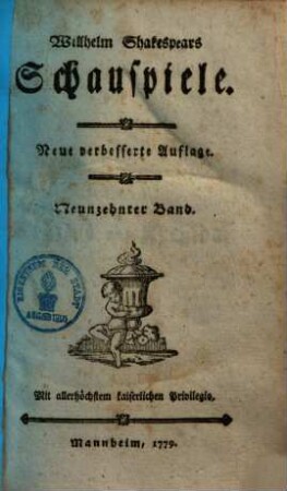 Willhelm Shakespears Schauspiele, 19