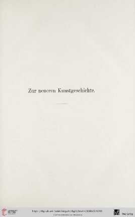 Zur neueren Kunstgeschichte