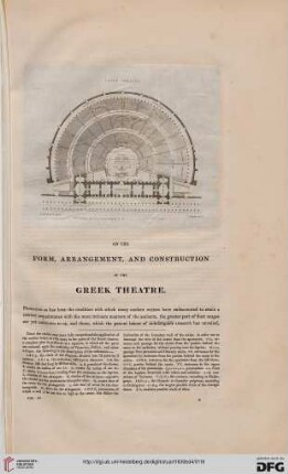 On the Form, Arragement, and Construction of the Greek Theatre