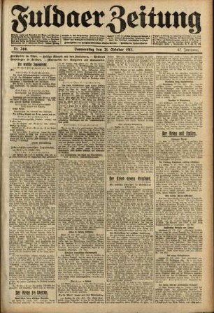 Ausgabe vom Donnerstag, den 21. Oktober 1915.