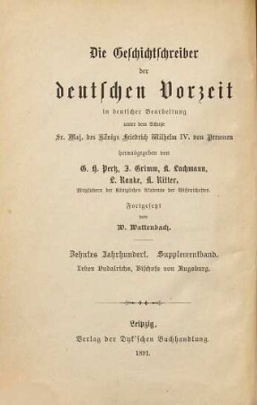 Das Leben Oudalrichs, Bischofs von Augsburg