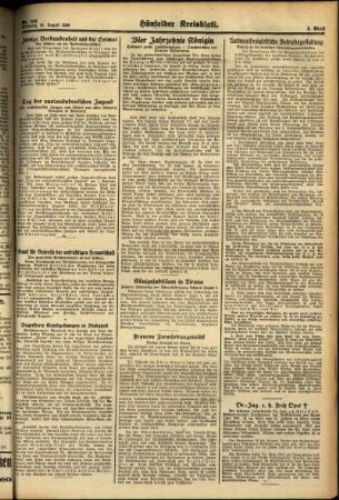 Zweite Ausgabe vom Mittwoch, den 31. August 1938.
