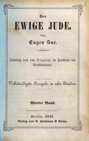Der Ewige Jude, Vierter Band