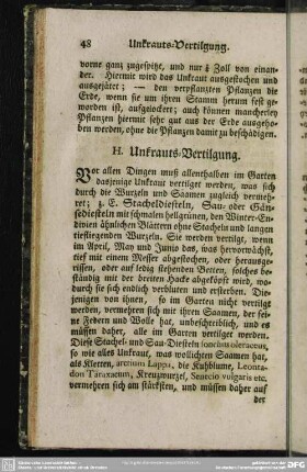 H. Unkrauts-Vertilgung