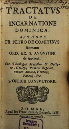 Tractatus de Incarnatione dominica