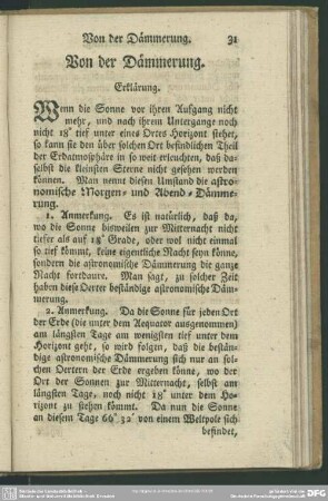 Von der Dämmerung